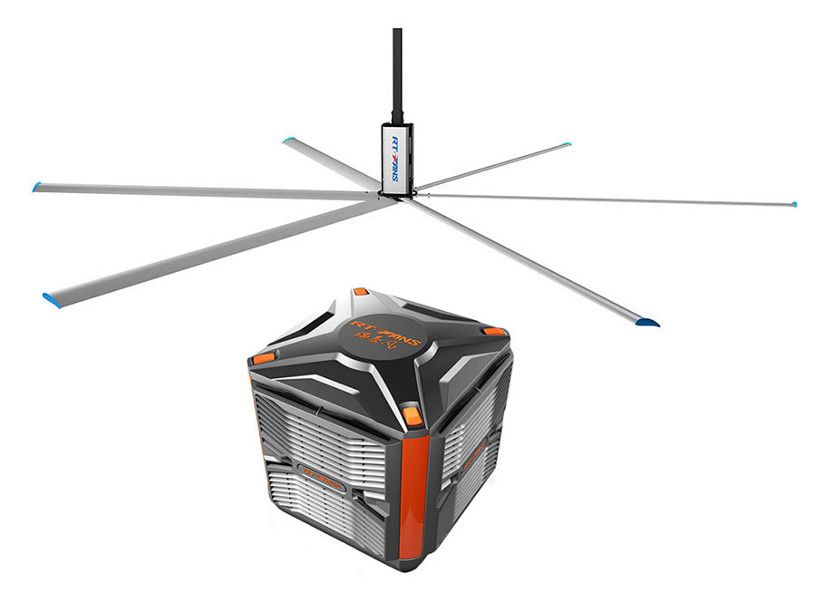 工业大风扇和冷风机扇机组合才是厂房降温一大利器